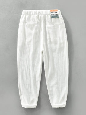 Slight Balloon Solid Color Vintage Pants
