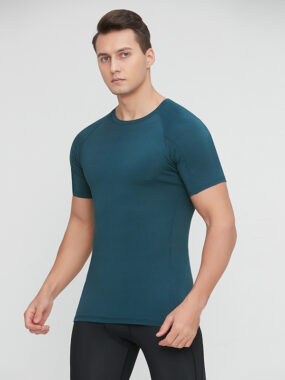 6 Thread Stitching Fitted Gym Sports T-shirt
