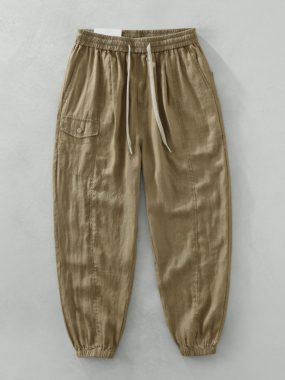 Casual Summer Cropped Linen Pants