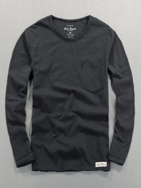 Bamboo Cotton Thin All Year Tee With Chest Pocket