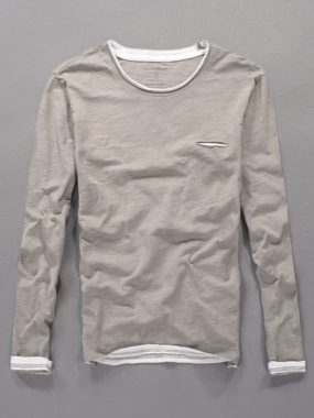 Color Contrast Round Neck Bamboo T-Shirt