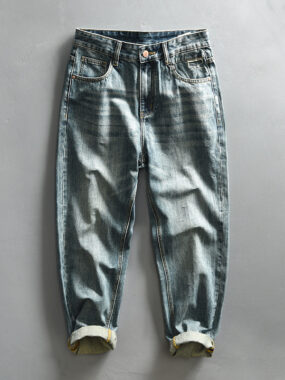 Washed Retro Style Men's Jeans