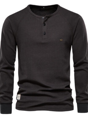 Long Sleeve Textured Button Up Sweatshirt