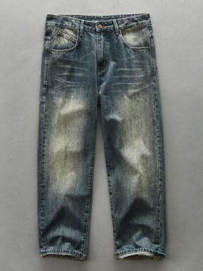 Men's Washed Cotton Jeans Pants