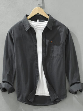 Cotton Shirt With One Side Chest Pocket
