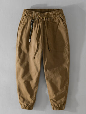 Jogger Fit Woven Cotton Classic Pants