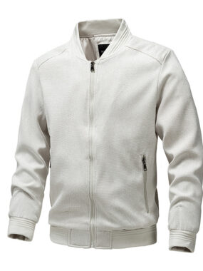 Heather Textured Trimmed Collar Jacket