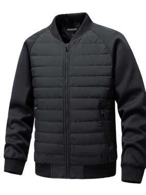 Panel Padded and Fleece Raglan Jacket