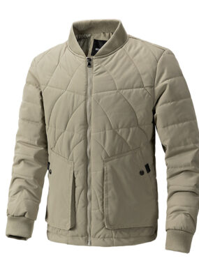 Padded Jacket with Flat Plain Pockets