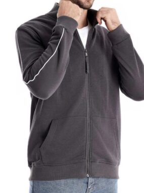 Brimmed Sweatshirt/ Jacket With Side Pockets