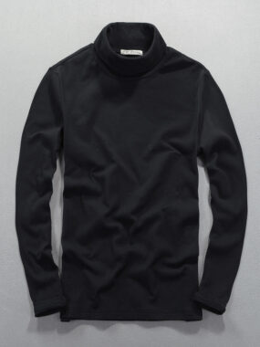 Men's Thin Long Sleeve Turtleneck T-Shirt