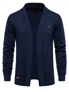 Men's Knit Slim Fit Open Versatile Cardigan