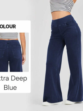 Vtg Casual Flared Denim Pants