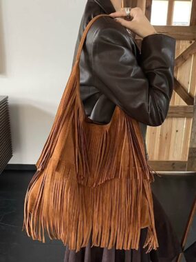 Bohemian Suede Tassel Shoulder Bag