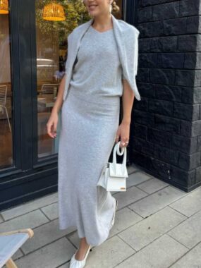 3 Pcs Co-ord Skirt and Scarf Set