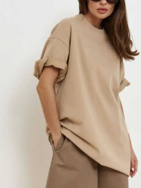 Oversized Wide Sleeve Cotton Tee