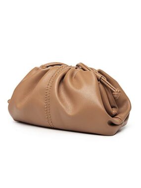 Faux Leather Cloud Pouch Bag