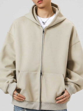 Cotton Basic Zip Hoodie