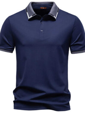 Striped Collar Polo Tshirt