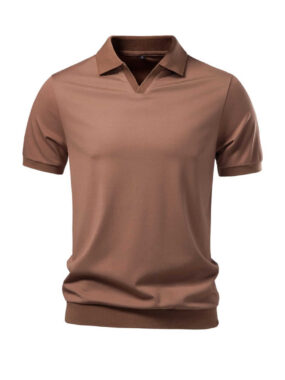 Classic Plain V Neck Polo T-shirt