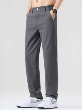 Versatile Classic Cotton Straight Pants