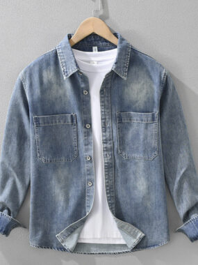 Washed Effect Denim Spring Shirt
