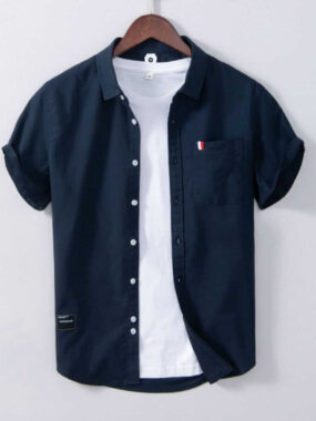 Short Sleeve Regular Fit Cotton Shirt