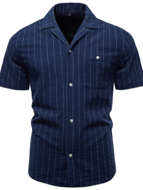 Minimalistic Thin Striped Short Sleeve Shirt