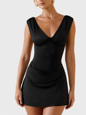Backless LBD with Cap Sleeves