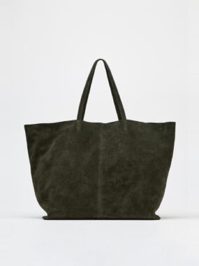 Neat Design Genuine Suede Slouchy Tote