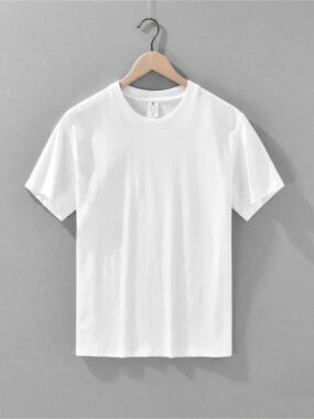 Drop Shoulder Basic Cotton Crew T-shirt