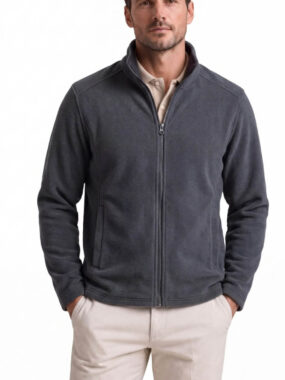 Fleeced Stand Collar Classic Casual Jacket