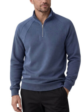 Paneled Half-Zip Raglan Sweatshirt